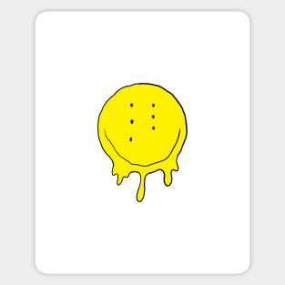 Drippy Six-Eyed Smiley Face, Medium Sticker